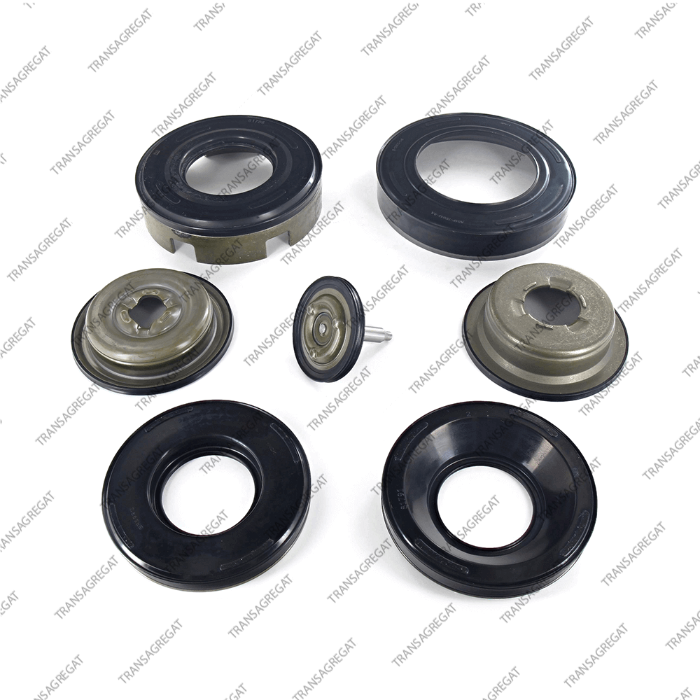 Комплект поршней (тип 2, Ford, 7шт., обрезиненные, с поршнем сервопривода)*